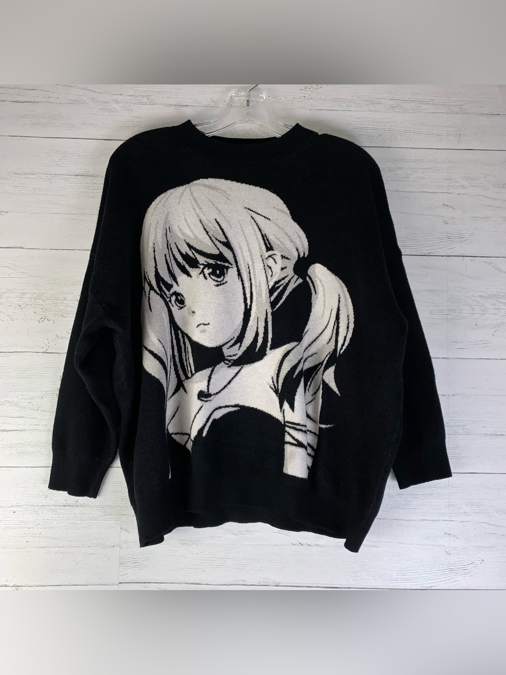 Death Note Sweater Misa Amane Anime Gothic Black Size L  (8/10)